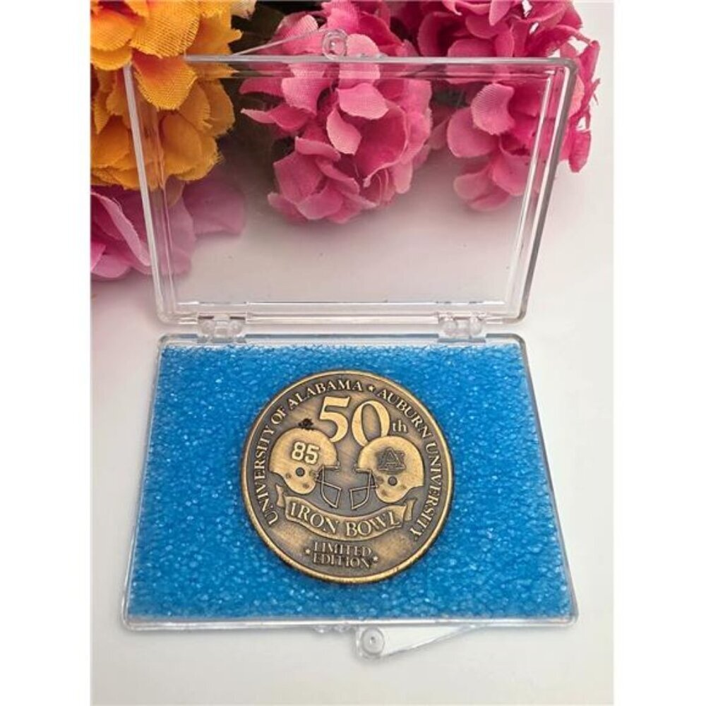 1985 Iron Bowl 50th Bronze Token Alabama vs Auburn Limited 350 – 40mm